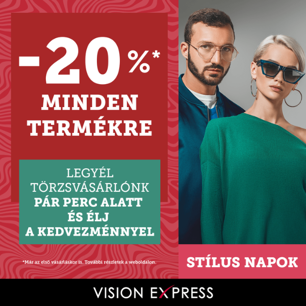 Vision Express: 20% kedvezmény