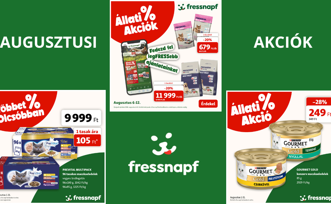 Fressnapf: Augusztusi akciók