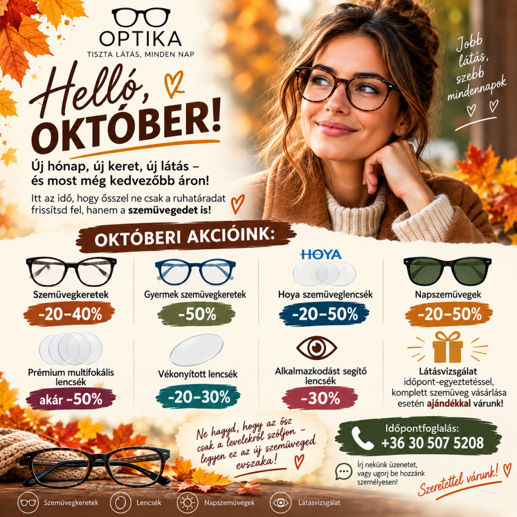 Írisz Optika: Őszi Kedvezmények
